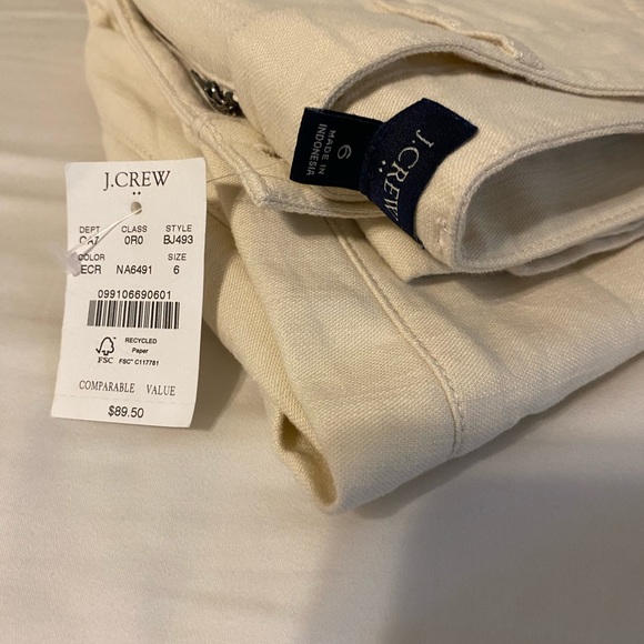 NWT J Crew Cream Colored Pants Size 6 - Picture 4 of 5